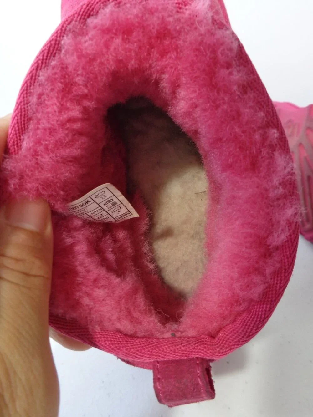 UGG Classic Ultra Mini Kids Pink Suede Shearling Lined Ankle Boots US 3 EU 35